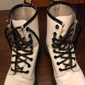 White 8 eye Doc Martens